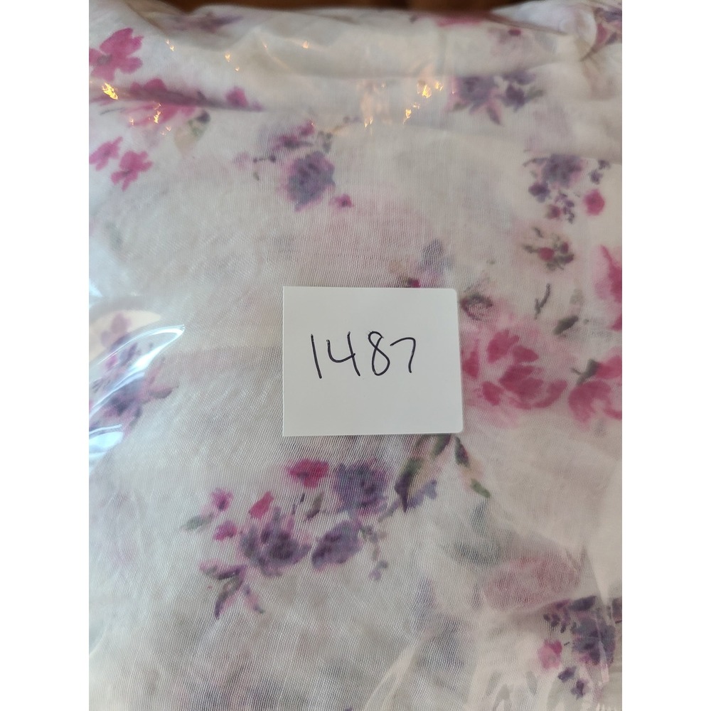 NWT! Vince‎ Camuto Med Garden Romance Floral Sheer Duster Cover Up Ivory Boho - Picture 7 of 7